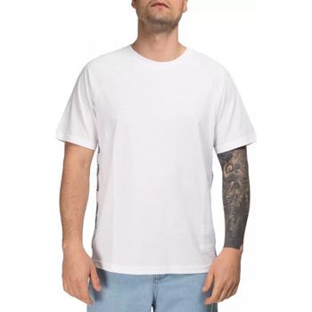 Moschino t-shirt bianca stripes logate Bianco