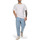Abbigliamento Uomo T-shirt & Polo Moschino t-shirt bianca stripes logate Bianco