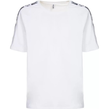 Abbigliamento Uomo T-shirt & Polo Moschino t-shirt bianca stripes orsetto Bianco