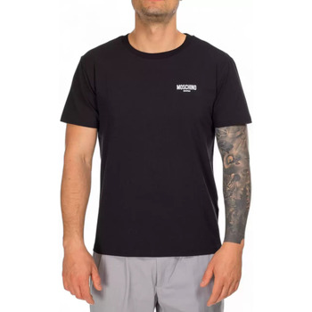 Moschino t-shirt nera logo swim Nero