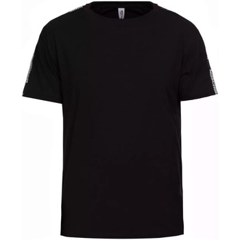 Moschino t-shirt nera maniche logate Nero