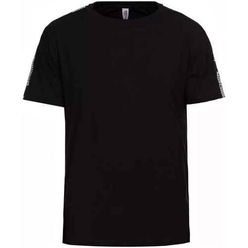Abbigliamento Uomo T-shirt & Polo Moschino t-shirt nera maniche logate Nero