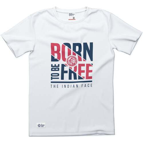 Abbigliamento T-shirt maniche corte The Indian Face Born to be Free Bianco