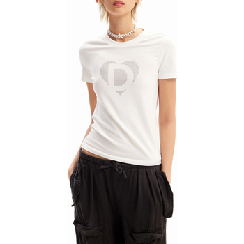 Abbigliamento Donna T-shirt maniche corte Desigual 24SWTKAK Bianco