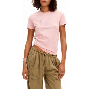 Abbigliamento Donna T-shirt maniche corte Desigual 24SWTKAK Rosa