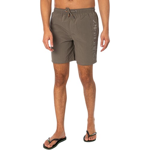 Abbigliamento Uomo Costume / Bermuda da spiaggia Superdry Pantaloncini da bagno Premium EMB 17 Verde