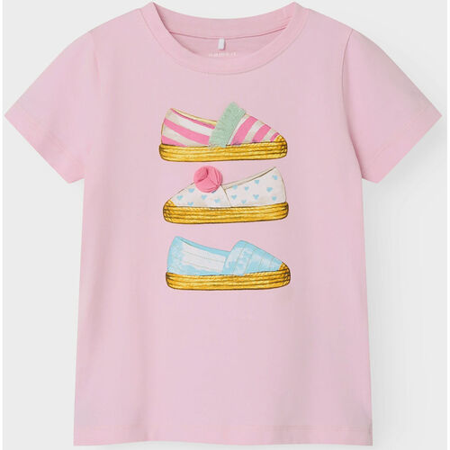 Abbigliamento Bambina T-shirt & Polo Name it T-SHIRT FANG BAMBINA Rosa