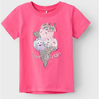 Abbigliamento Bambina T-shirt & Polo Name it T-SHIRT VIGNE BAMBINA Rosa