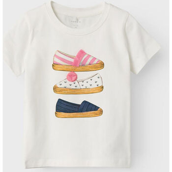 Abbigliamento Bambina T-shirt & Polo Name it T-SHIRT FANG BAMBINA Bianco