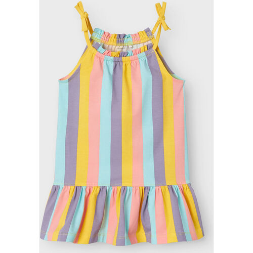 Abbigliamento Bambina Vestiti Name it ABITO ZILLY RIGATO BAMBINA Multicolore