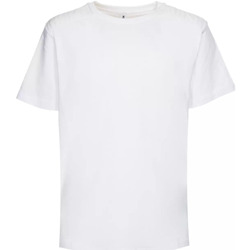 Abbigliamento Uomo T-shirt & Polo Moschino t-shirt bianca stripe gommate logo Bianco