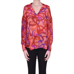 Abbigliamento Donna Camicie Dondup Blusa stampata in crepè TPC00003168AE Rosso