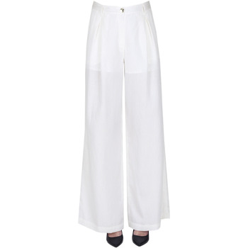 Abbigliamento Donna Pantaloni Blugirl Pantaloni ampi con righe in lurex PNP00003109AE Bianco