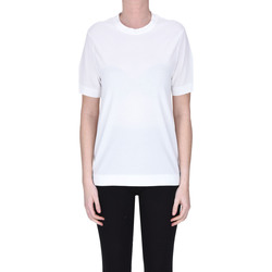 Abbigliamento Donna T-shirt & Polo Circolo 1901 T-shirt in piquet di cotone TPS00003128AE Bianco