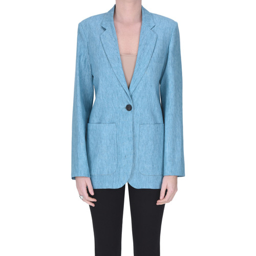 Abbigliamento Donna Giacche Vanessa Bruno Blazer in lino CSG00003067AE Blu