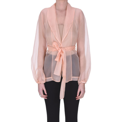 Abbigliamento Donna Giacche D.exterior Giacca camicia in organza di seta CSG00003102AE Rosa