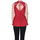 Abbigliamento Donna Top / T-shirt senza maniche Twin Set Top in cotone con pizzo TPT00003113AE Rosso