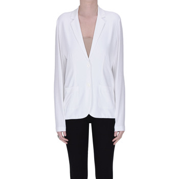 Abbigliamento Donna Giacche Majestic Filatures Blazer Soft Touch in jersey CSG00003087AE Bianco