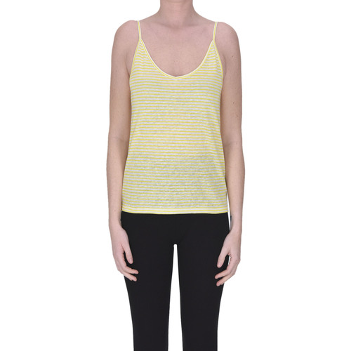Abbigliamento Donna Top / T-shirt senza maniche Bellerose Tank top a righe TPT00003080AE Giallo