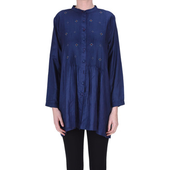 Abbigliamento Donna Camicie Eka Camicia in seta con ricami TPC00003108AE Blu