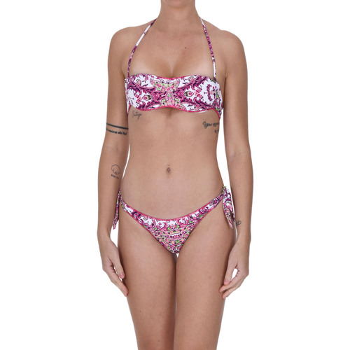 Abbigliamento Donna Costume a due pezzi Miss Bikini Bikini a fascia stampato CST00003014AE Rosa