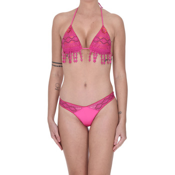 Abbigliamento Donna Costume a due pezzi Pin-Up Stars Bikini con inserti in ecopelle CST00003004AE Rosa