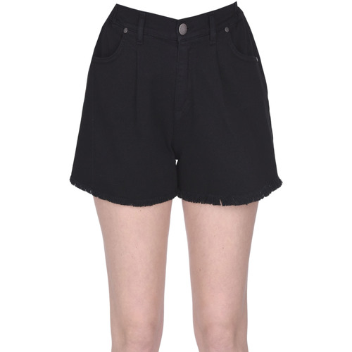 Abbigliamento Donna Shorts / Bermuda Federica Tosi Shorts in denim con pinces PNH00003058AE Nero
