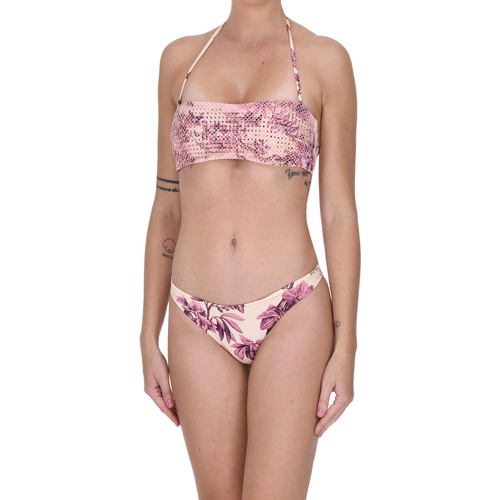 Abbigliamento Donna Costume a due pezzi Miss Bikini Bikini a fascia con strass CST00003018AE Rosa