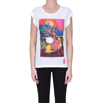 Abbigliamento Donna T-shirt & Polo Nenette T-shirt stampata con strass TPS00003113AE Bianco