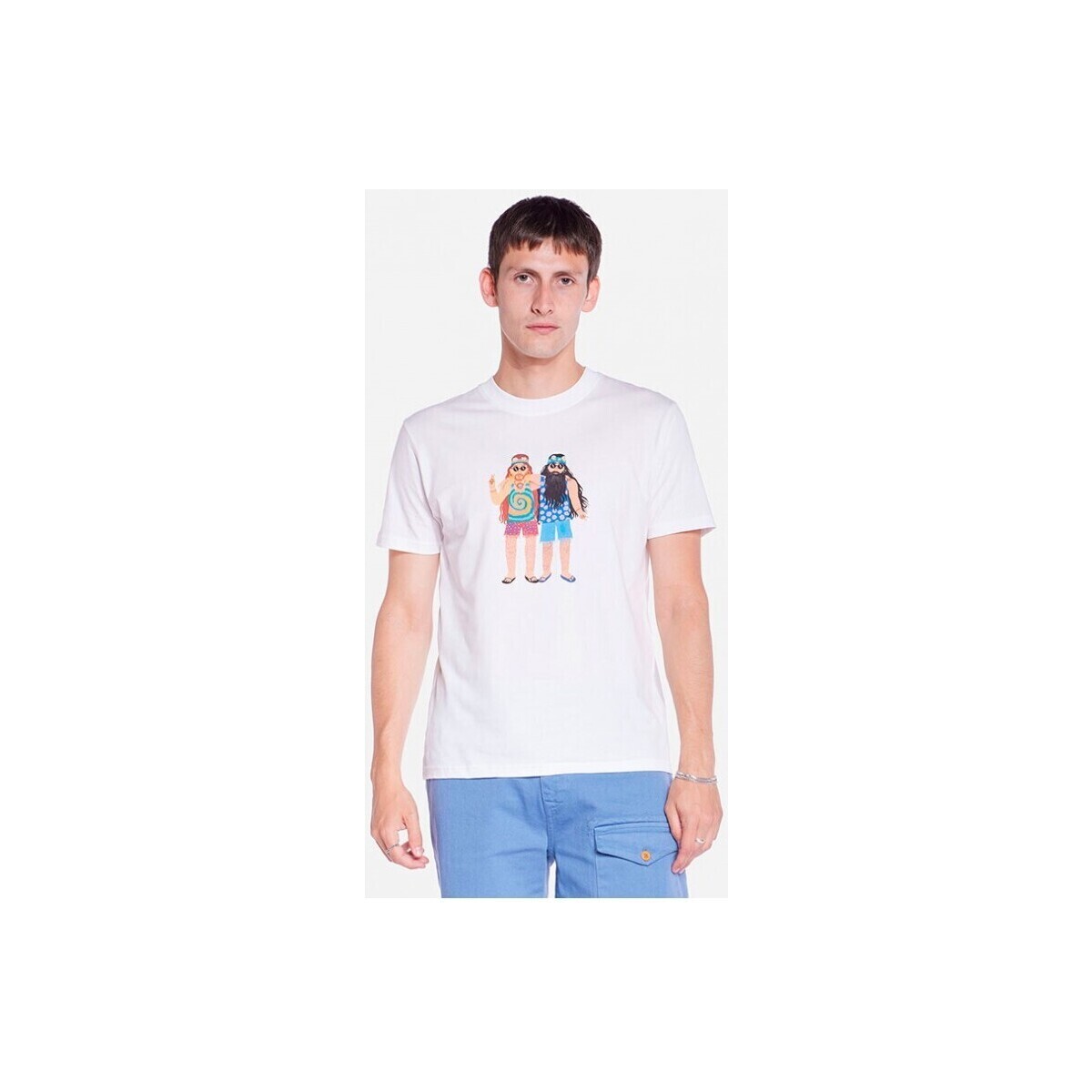 Abbigliamento Uomo T-shirt maniche corte Ollow  Bianco