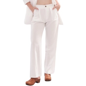 Abbigliamento Donna Pantaloni 5 tasche White Wise WW29137 Bianco