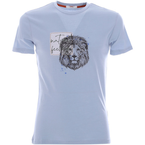 Abbigliamento Uomo T-shirt maniche corte Yes Zee T743 CW01 Blu