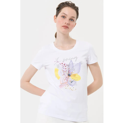 Abbigliamento Donna T-shirt & Polo Fracomina FR24ST3004J464N5 Colourless