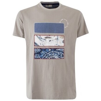 Abbigliamento Uomo T-shirt & Polo Yes Zee T-shirt Girocollo Con Applicazioni GRIGIO