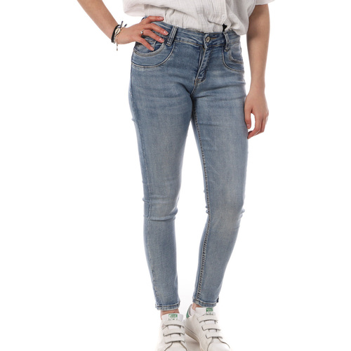 Abbigliamento Donna Jeans slim Monday Premium PS-1018 Blu