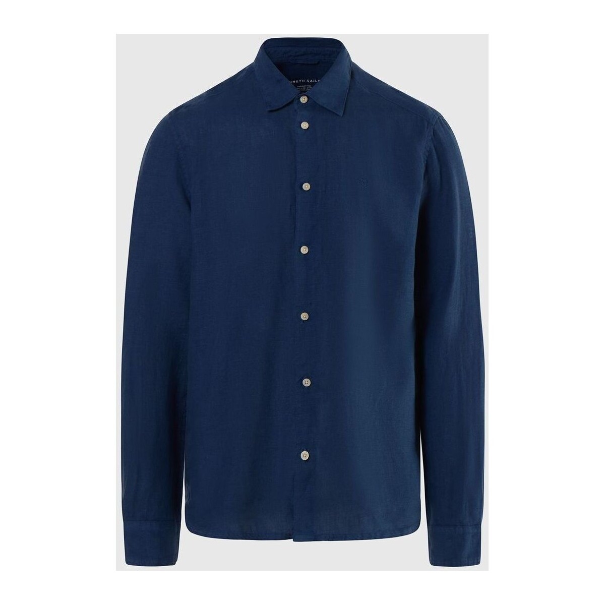 Abbigliamento Uomo Camicie maniche lunghe North Sails Camicia in lino tinta unita 664320 Blu