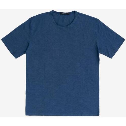 Abbigliamento Uomo T-shirt maniche corte Gianni Lupo T-shirt con taglio vivo GL1053F Blu