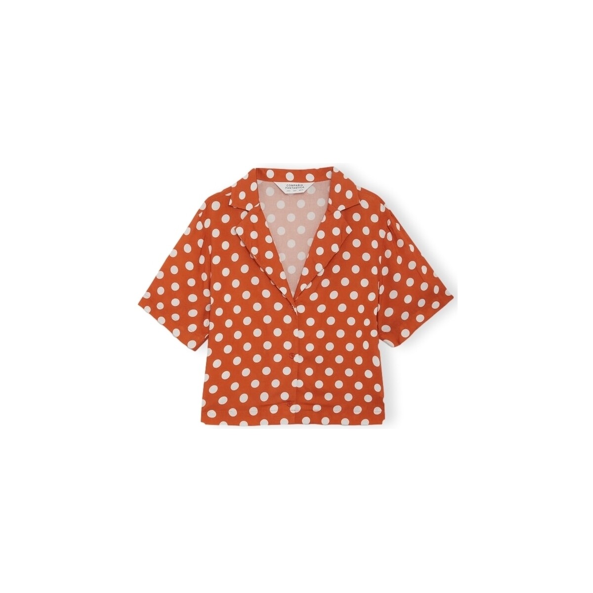 Abbigliamento Donna Top / Blusa Compania Fantastica COMPAÑIA FANTÁSTICA Shirt 12122 - Polka Dots Arancio
