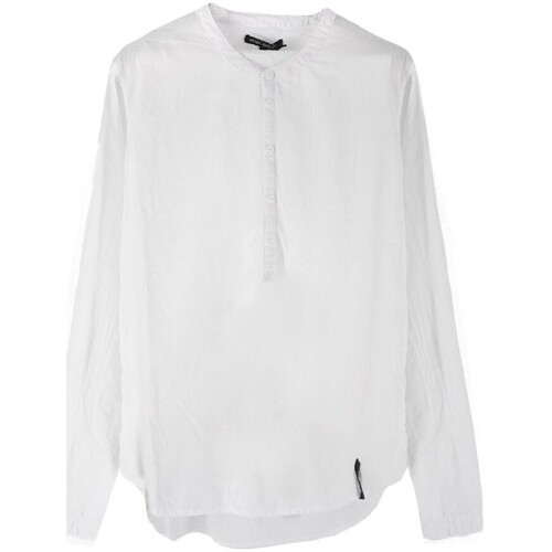 Abbigliamento Uomo T-shirt & Polo Never Enough Camicia Tunica In Mussola Bianco