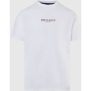 North Sails T-shirt con stampa heritage 692974 Bianco
