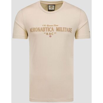 Abbigliamento Uomo T-shirt maniche corte Aeronautica Militare ATRMPN-45298 Beige