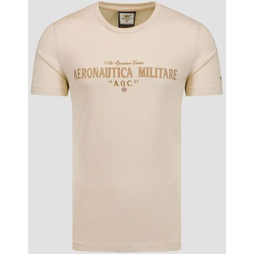 Abbigliamento Uomo T-shirt maniche corte Aeronautica Militare ATRMPN-45298 Beige