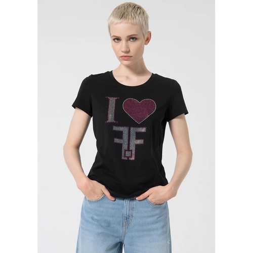Abbigliamento Donna T-shirt maniche corte Fracomina FP24ST3004J464N5-053-UNICA - L Nero