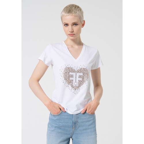 Abbigliamento Donna T-shirt maniche corte Fracomina FP24ST3007J401N5-278-UNICA - G Bianco
