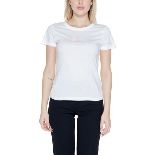 Abbigliamento Donna T-shirt maniche corte Calvin Klein Jeans SATIN J20J222343 Bianco