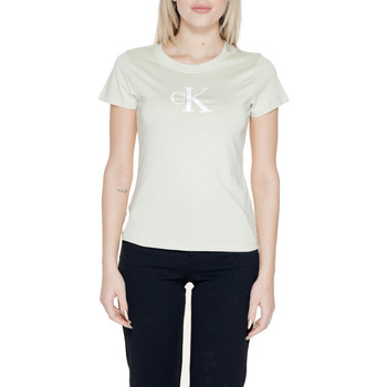 Abbigliamento Donna T-shirt maniche corte Calvin Klein Jeans SATIN J20J222343 Verde