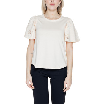 Abbigliamento Donna T-shirt maniche corte Jacqueline De Yong Jdyriga S/S Mix Jrs 15318127 Bianco