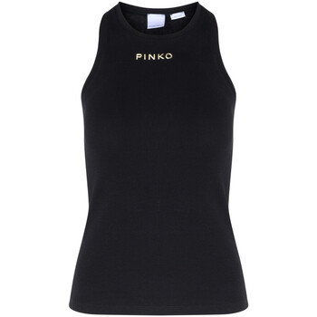 Abbigliamento Donna T-shirt & Polo Pinko Top  a costine nero Altri