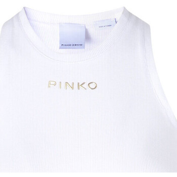 Abbigliamento Donna T-shirt & Polo Pinko Top  a costine bianco Altri