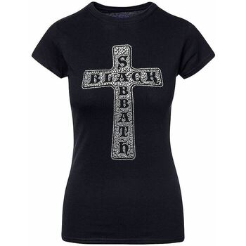 Abbigliamento Donna T-shirts a maniche lunghe Black Sabbath RO516 Nero